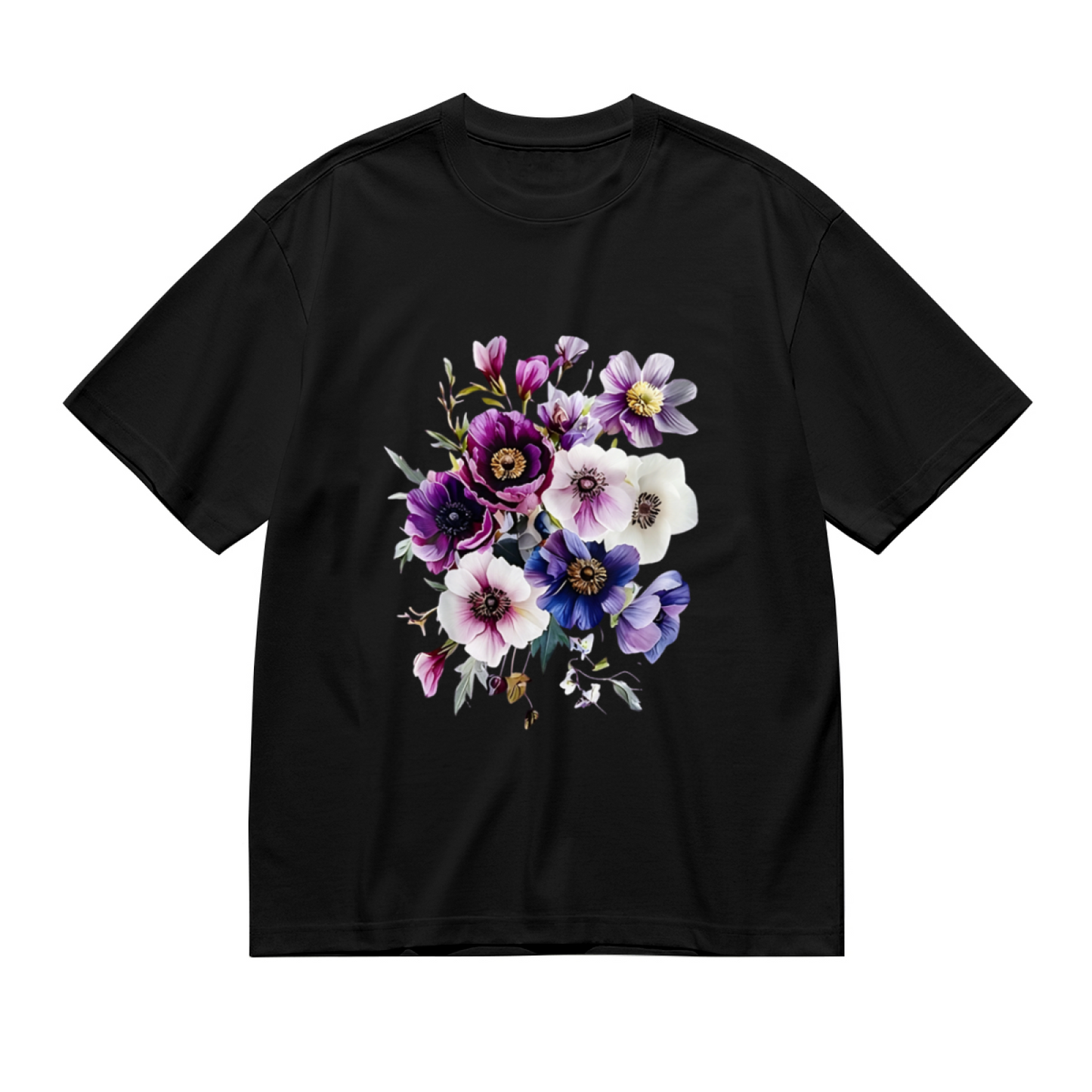 Edgy Minimal Black Spider Silhouette Graphic Tee