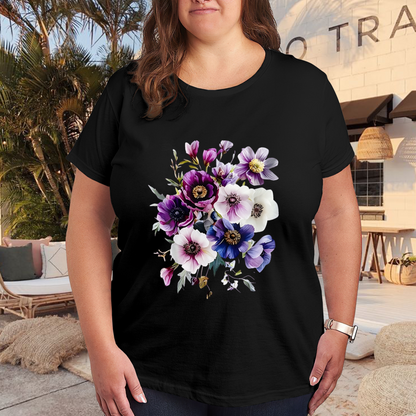 Edgy Minimal Black Spider Silhouette Graphic Tee