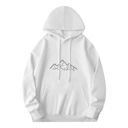 Minimalist Mountain Line?Art Aesthetic Hoodie