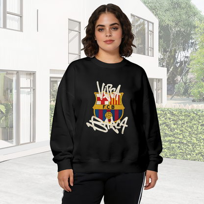 Bar?a Football Club Graffiti Badge Crewneck Sweatshirt