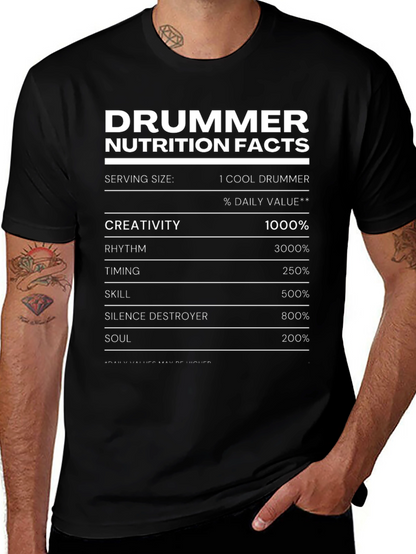 Drummer Nutrition Facts T-Shirt