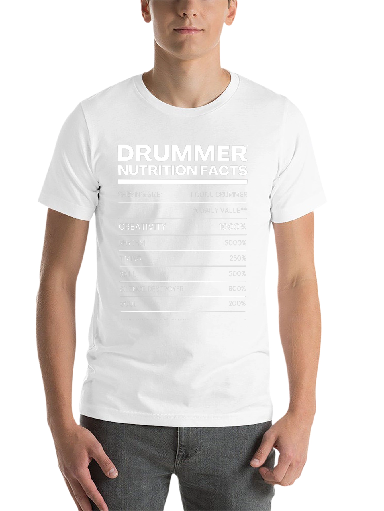 Drummer Nutrition Facts T-Shirt