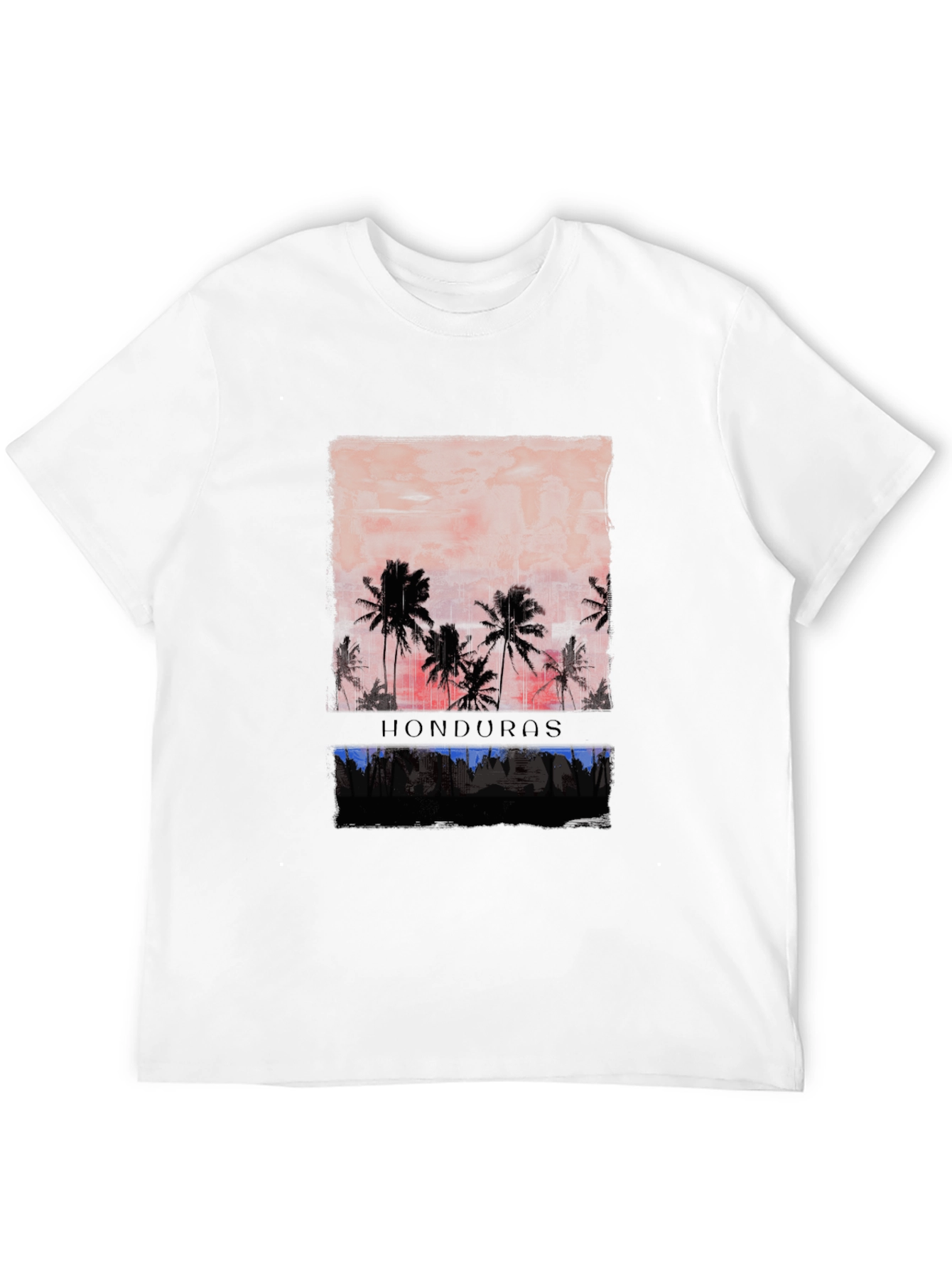 Honduras Palm Tree Sunset Graphic T-Shirt