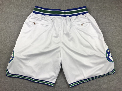 Men's Minnesota Timberwolves White Pocket Shorts1