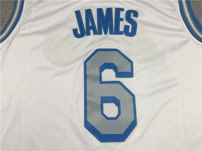 Men's Los Angeles Lakers LeBron James White 2020/21 Swingman Jerseys City Edition