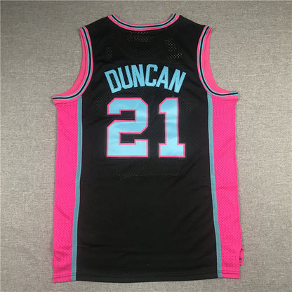 Men's San Antonio Spurs Tim Duncan Black 1998/99 Classics Swingman Player Jerseys