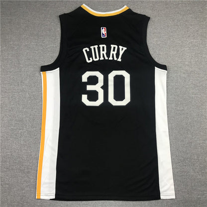 Men's Golden State Warriors Stephen Curry #30 Black Fast Break Replica Jerseys