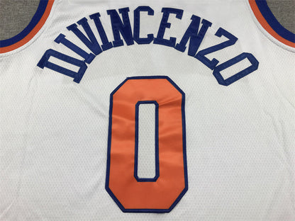 Men's New York Knicks Donte DiVincenzo #0 White Swingman Jerseys - Association Edition