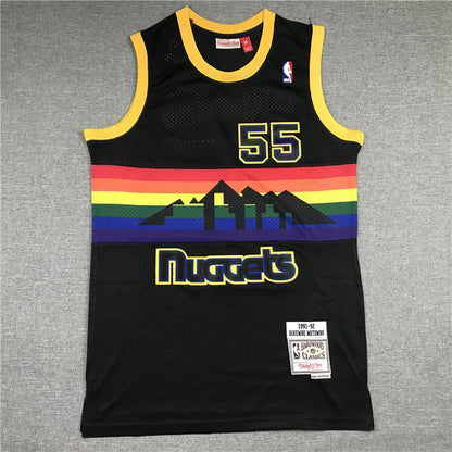 Men's Denver Nuggets Dikembe Mutombo 1991-92 Black Hardwood Classics Swingman Jerseys