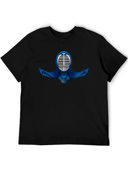 Black T-Shirt with Kendo Mask Design
