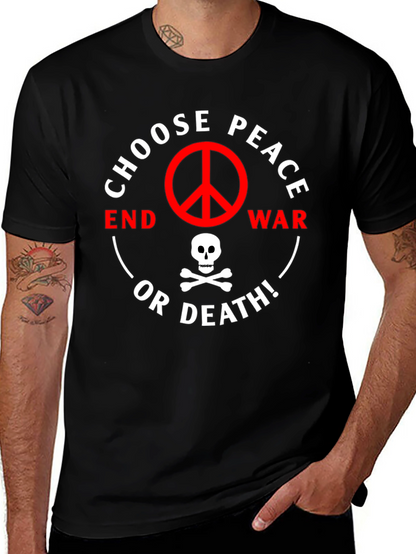 Choose Peace or Death Graphic T-Shirt