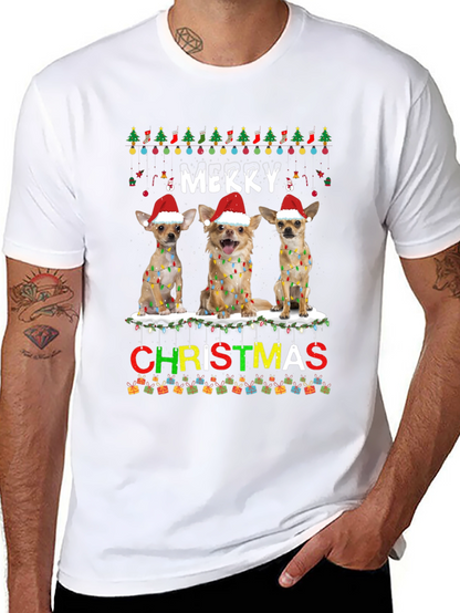 Merry Christmas Chihuahua Dog T-Shirt
