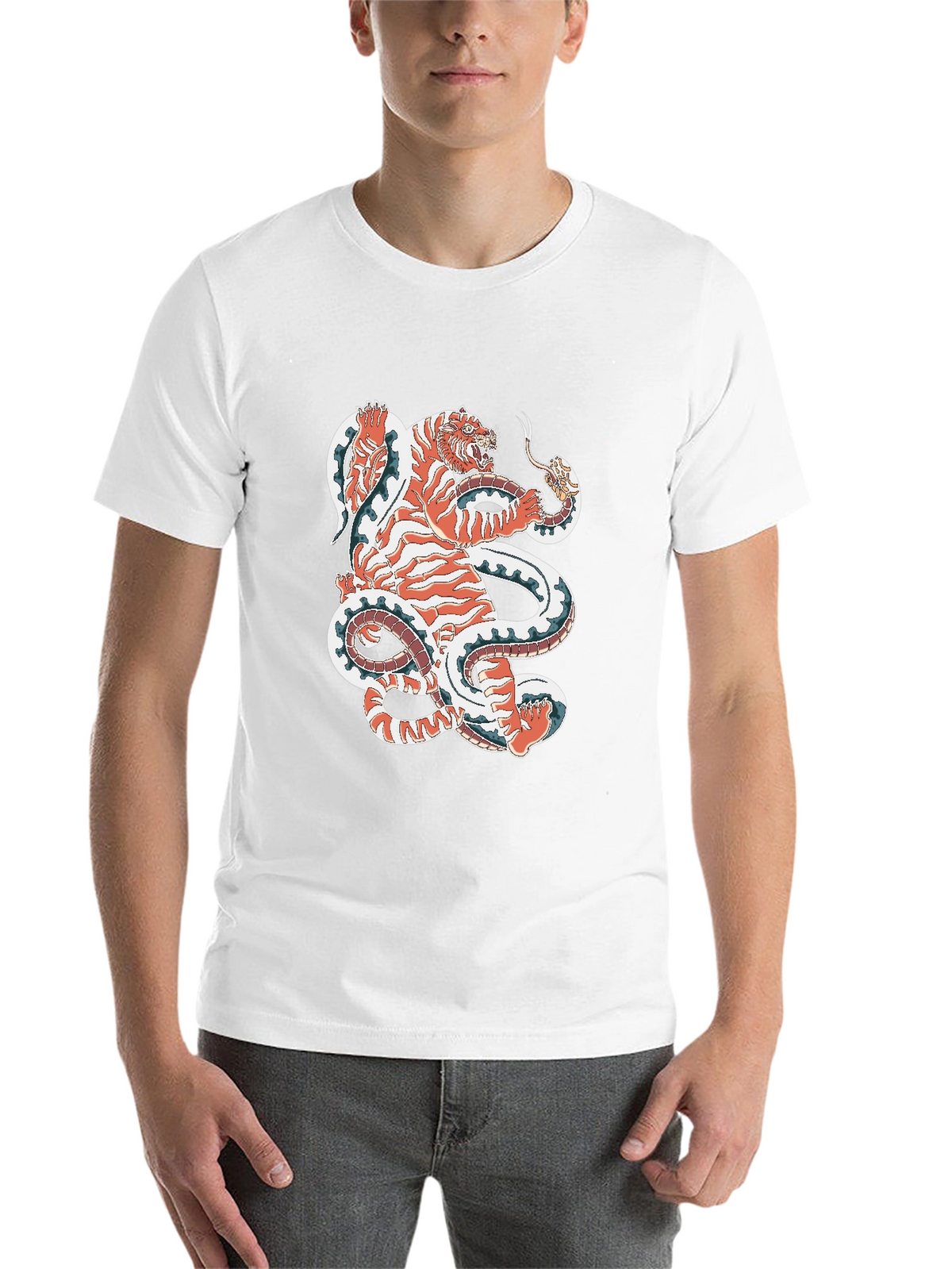 Tiger vs Snake Graphic Tee - Unique Design!