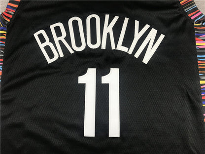 Men's Brooklyn Nets Kyrie Irving #11 Black Swingman Jerseys - City Edition