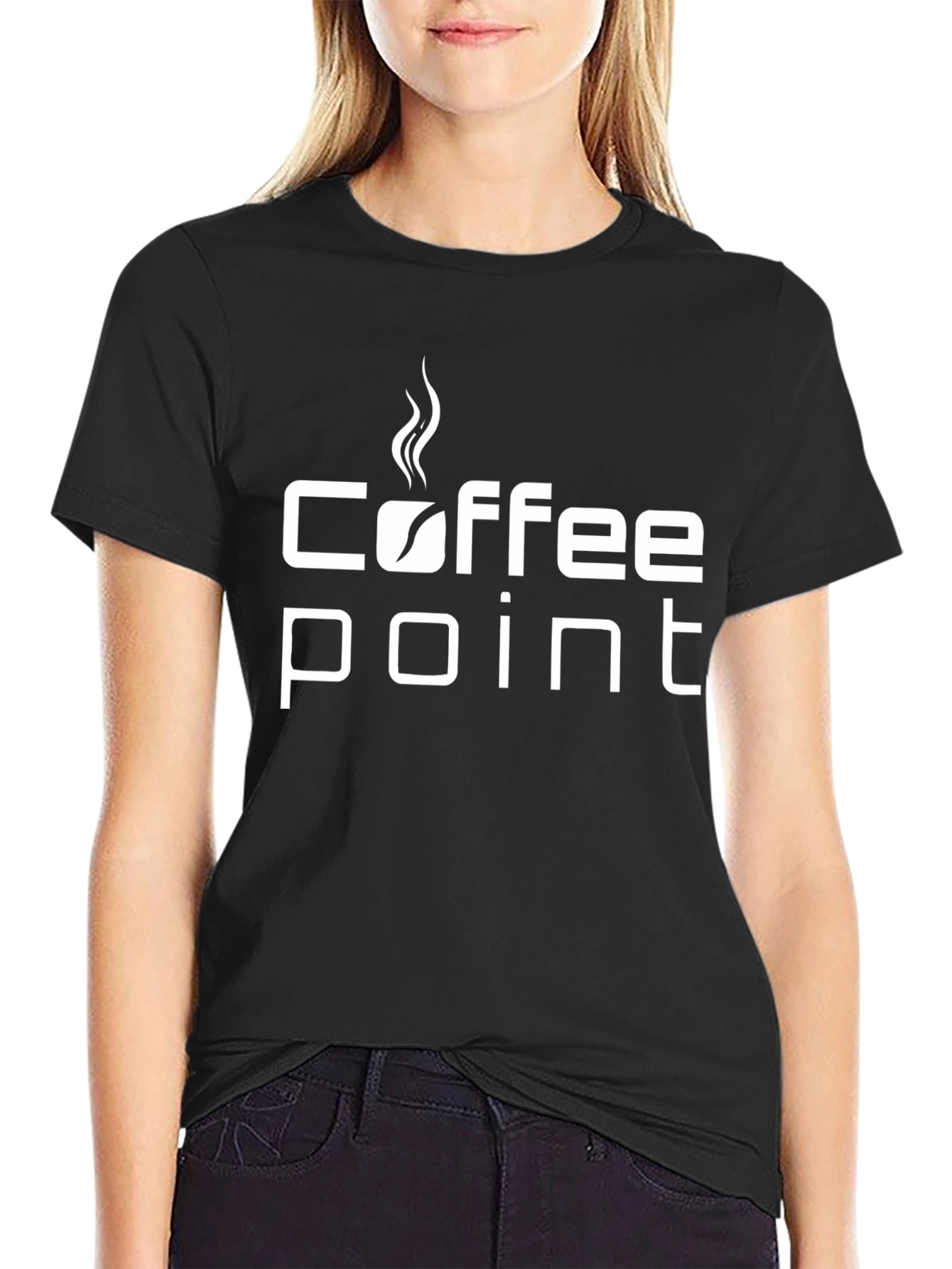 Coffee Point Graphic T-Shirt - Trendy Black Tee