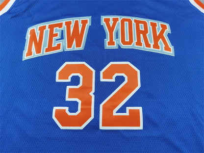 Men's New York Knicks Karl-Anthony Towns #32 Blue Swingman Jerseys - Icon Edition