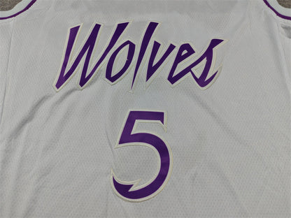 Men's Minnesota Timberwolves Anthony Edwards #5 White Swingman Player Jerseys