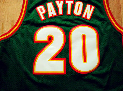 SuperSonics No. 20 Gloves Gary Payton Green 95-96 Classic Retro Premium Mesh Fan Edition Jersey