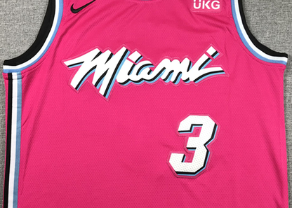 Men's Miami Heat Dwyane Wade #3 Pink Swingman Player Jerseys