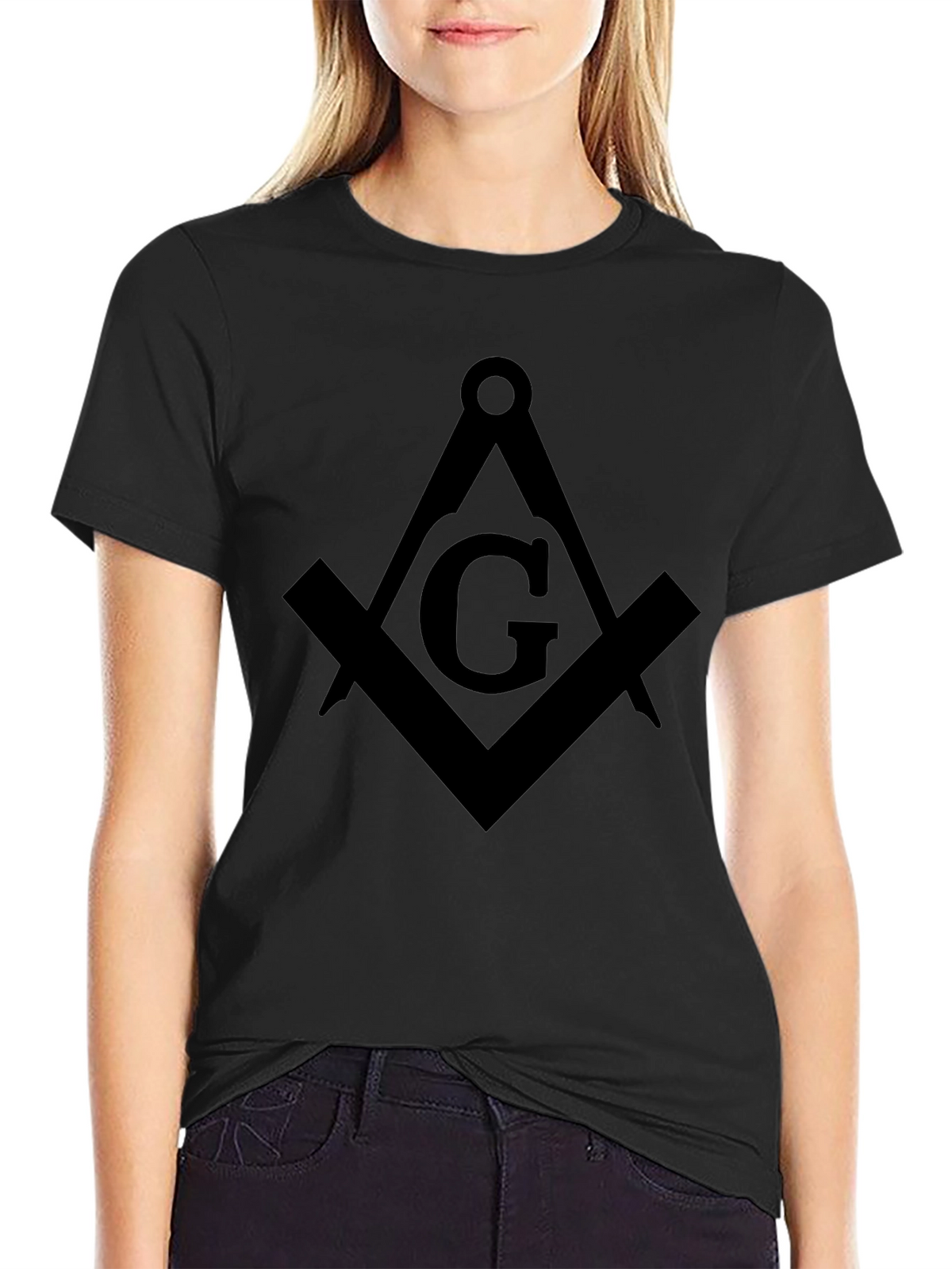 Masonic Square & Compasses Black T-Shirt