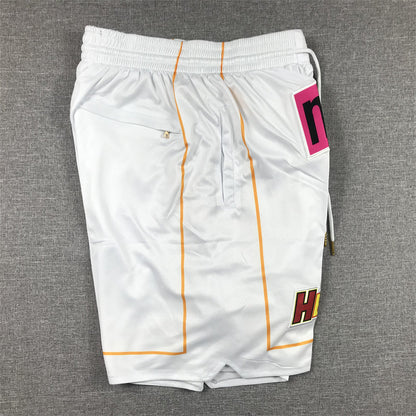 Men's Miami Heat White 2022/23 City Edition Basketball Shorts1