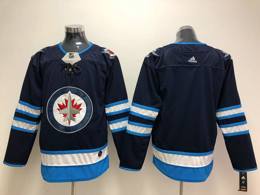 Men's Winnipeg Jets Blue Breakaway Home Blank Jerseys