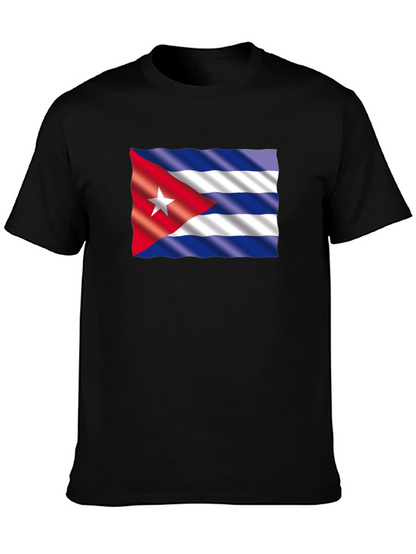 Cuba Flag Graphic T-Shirt - Black