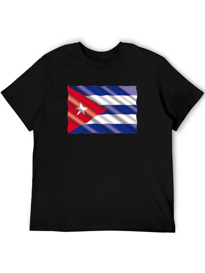 Cuba Flag Graphic T-Shirt - Black