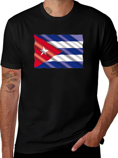 Cuba Flag Graphic T-Shirt - Black