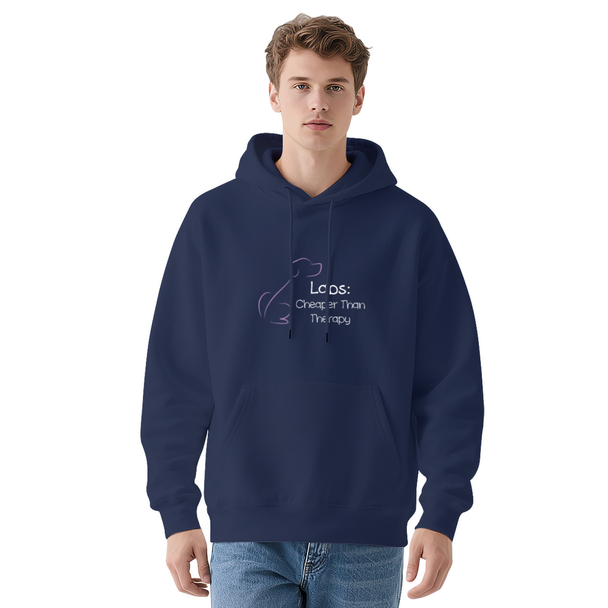Dogs Cheaper Than Therapy Cute Soft Black Hoodie, Pet Lover Comfort Top