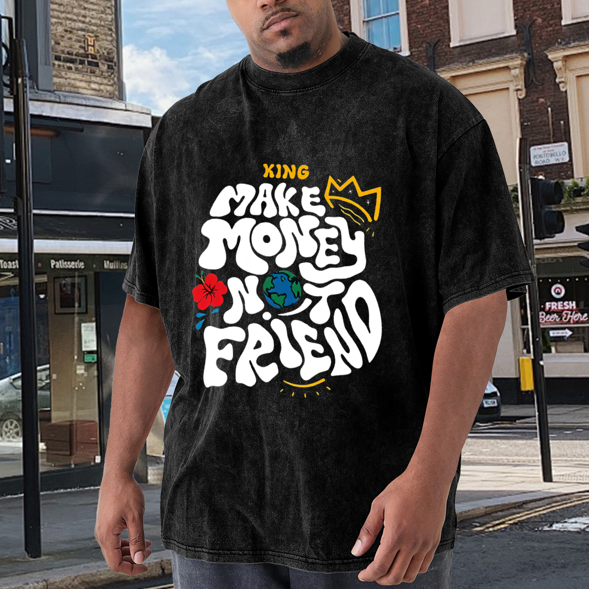 Make Money Not Friends King Graffiti Design