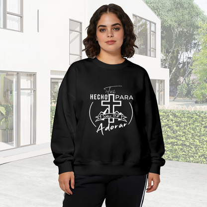 Fui Hecho Para Adorar Faith Theme Crewneck Sweatshirt