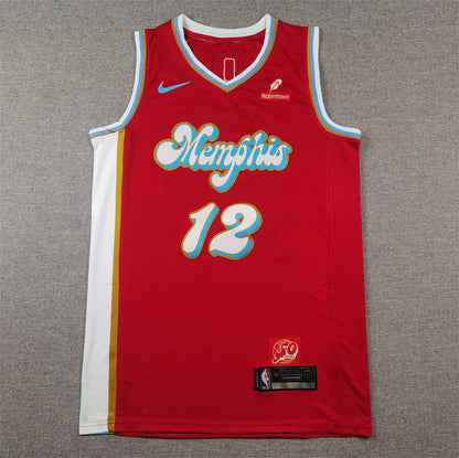 Men's Memphis Grizzlies Ja Morant #12 Red 2024/25 Swingman Player Jerseys - City Edition