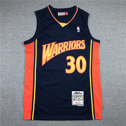 Men's Golden State Warriors Stephen Curry Mitchell & Ness Navy Classics Jerseys