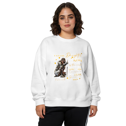 Daughter Of A King Warrior Faith Inspirational Crewneck Sweatshirt