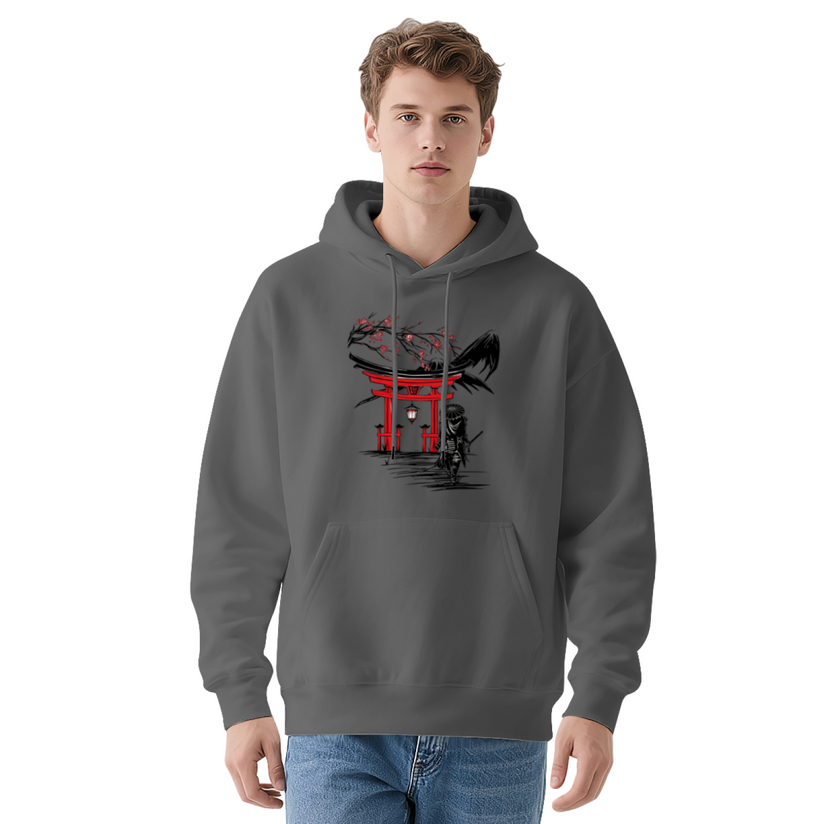 Japanese Torii Gate Samurai Art Trendy Men¡¯s Hoodie