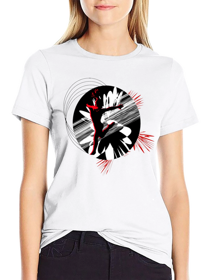 Abstract Dance T-Shirt - Black Cotton Tee