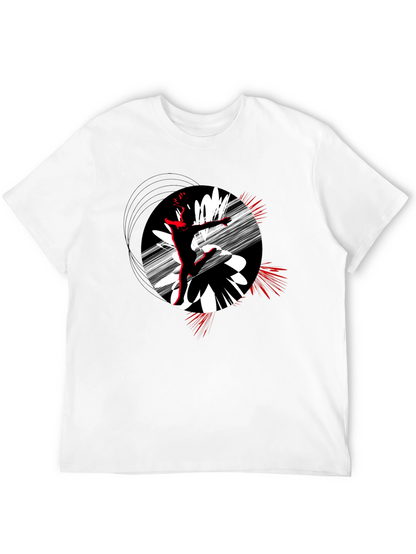 Abstract Dance T-Shirt - Black Cotton Tee