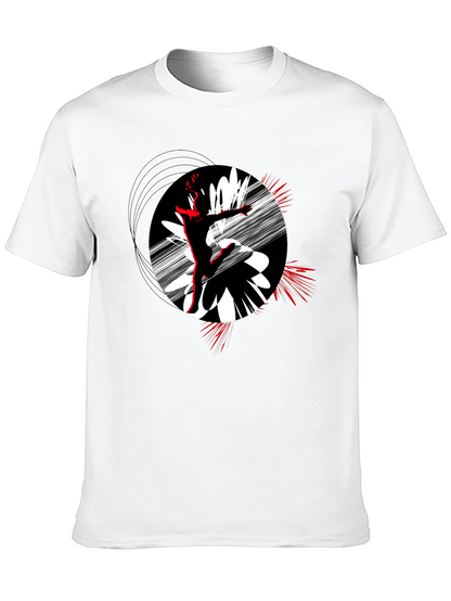 Abstract Dance T-Shirt - Black Cotton Tee