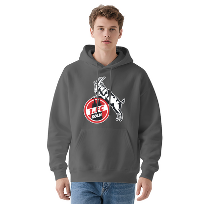 1.FC Köln Goat Football Black Hoodie, Unisex Soccer Fan Soft Warm Hoodie