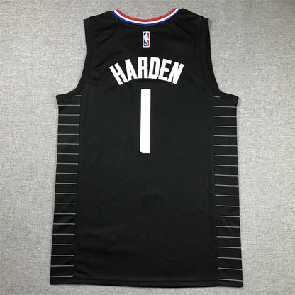 Men's LA Clippers James Harden #1 Black Swingman Player Jerseys