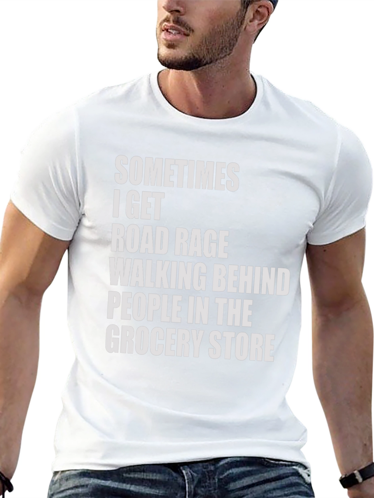 Road Rage Grocery Store Humor Tee