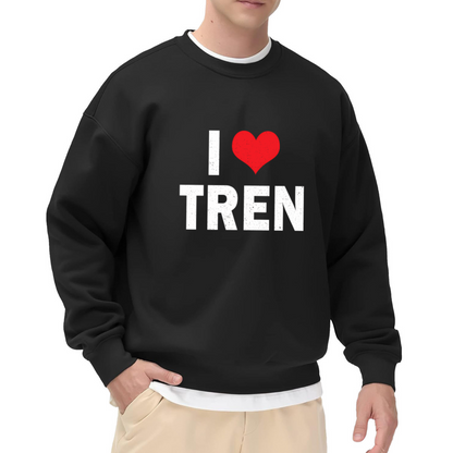 I Love Tren Vintage Distressed Vibe Crewneck Sweatshirt