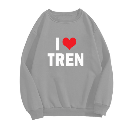 I Love Tren Vintage Distressed Vibe Crewneck Sweatshirt