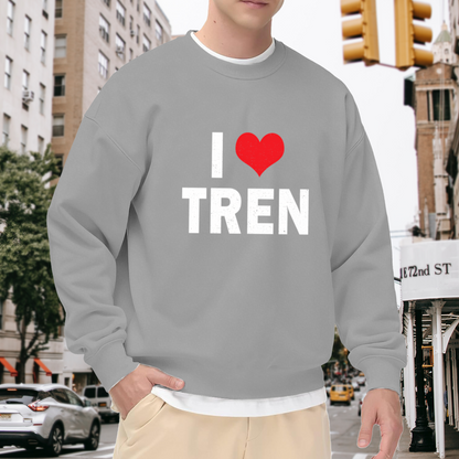 I Love Tren Vintage Distressed Vibe Crewneck Sweatshirt
