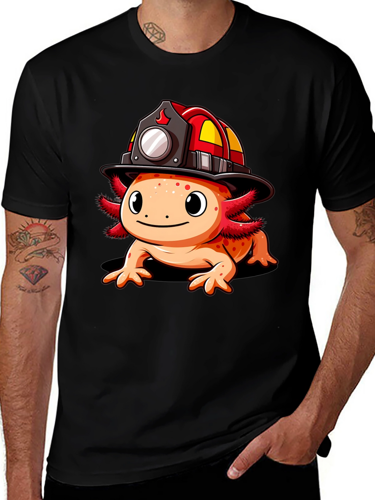Axolotl Firefighter T-Shirt