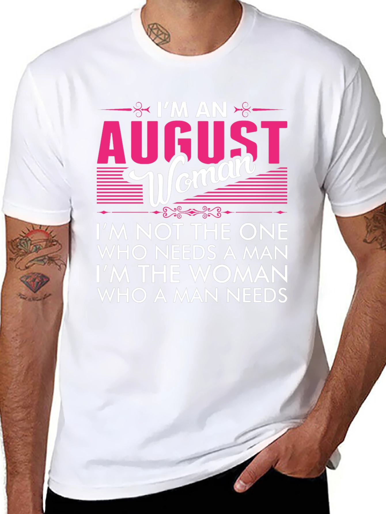August Woman Graphic Tee - Birthday Gift