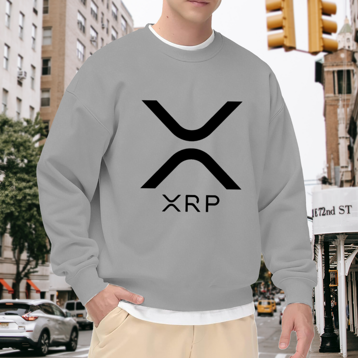 XRP Crypto Currency Logo Graphic Crewneck Sweatshirt