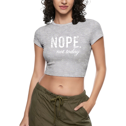 Vintage Distressed NOPE Not Today Red Crop Top ¨C Moody Sassy Statement Tee 9.
