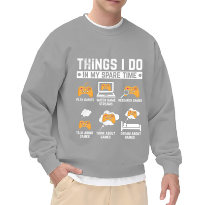 Gamer¡¯s Daily Routine Funny Crewneck Sweatshirt